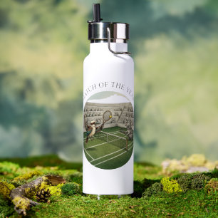 Botella De Agua Arte divertido del partido de tenis entre cucaburr