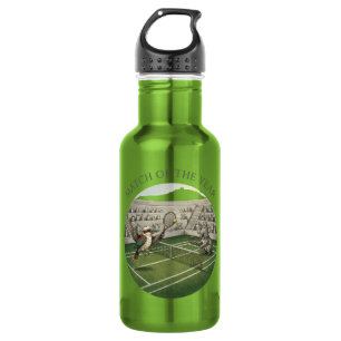 Botella De Agua Arte divertido del partido de tenis entre cucaburr