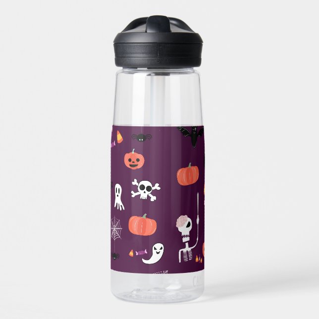 Botella De Agua Arte espeluznante y lindo de Halloween (Delante)