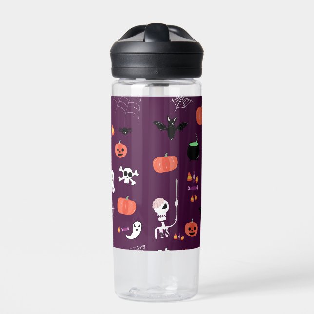 Botella De Agua Arte espeluznante y lindo de Halloween (Delante)