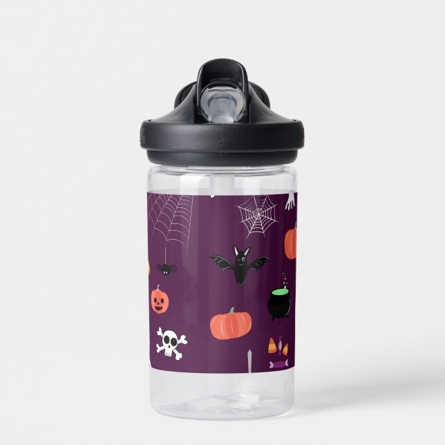 Botella De Agua Arte espeluznante y lindo de Halloween (Delante)