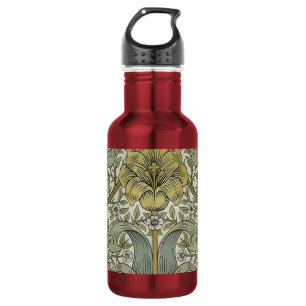 Botella De Agua Arte floral amarillo de matorral primaveral de Wil