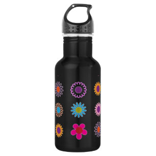 Botella De Agua Arte floral de bonito