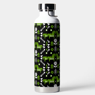 Botella De Agua Arte folclórico escandinavo de caballos