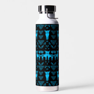Botella De Agua Arte folclórico noruego Rosemaling