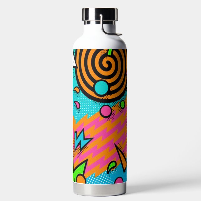 Botella De Agua Arte pop retro moderno (Izquierda)