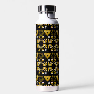 Botella De Agua Arte Popular Escandinavo Aves