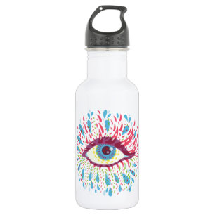 Botella De Agua Arte psicodélico en los ojos trippy