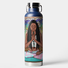 Botella De Agua Arte urbano | Bonito Mujer haciendo meditación