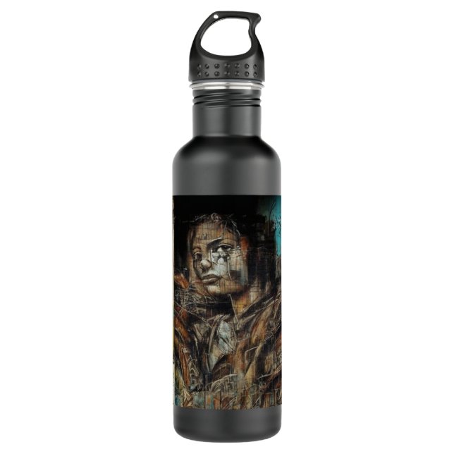 Botella De Agua Arte urbano en edificios abandonados (Anverso)