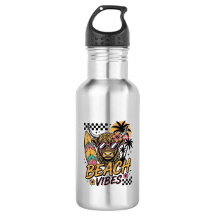 Botella De Agua Arte vectorial de verano de vaca de las tierras al