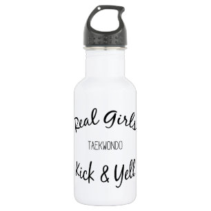 Botella De Agua Artes Marciales Chicas Reales Kick and Yell Taekwo