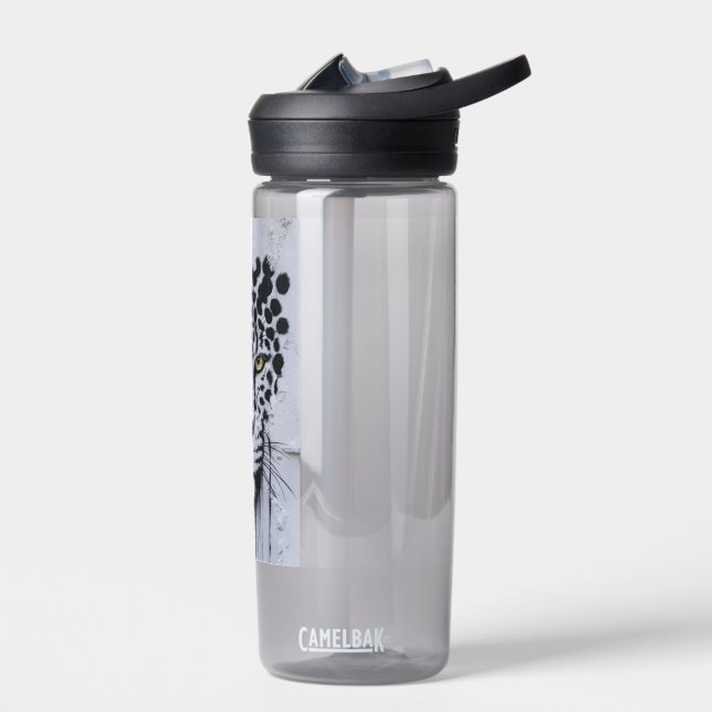 Botella De Agua Artistic Leopard Portrait Wildlife Hoodie & Labels (Izquierdo)