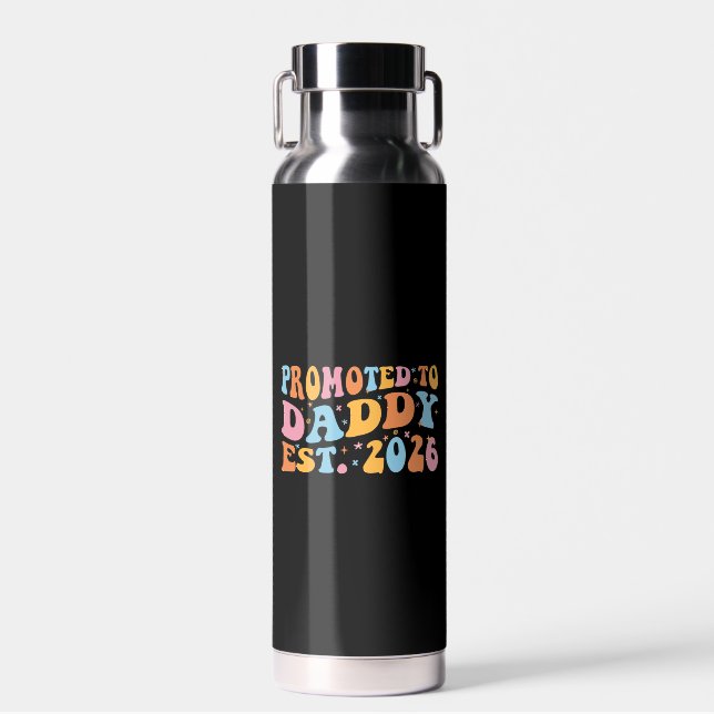 Botella De Agua Ascendido a Papá Est. 2026 III (Delantero)