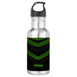 Botella de agua ASHTON Black and Fluoro Green