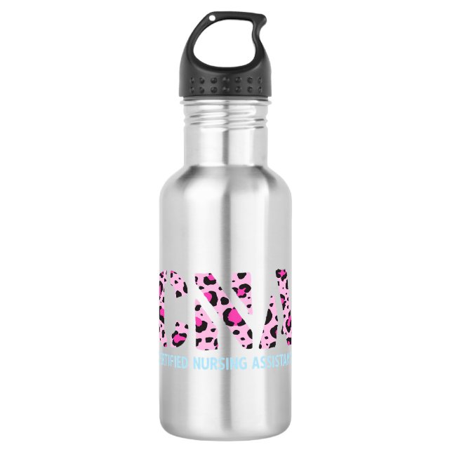 Botella De Agua Asistente de Enfermería certificado de Leopardo Ro (Anverso)