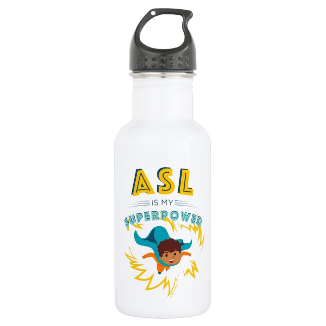 Botella De Agua ASL es mi superpotencia (Anverso)