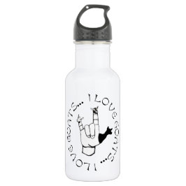 BOTELLA DE AGUA ¡ASL RÓTULO ME ENCANTAN LAS CABRAS!