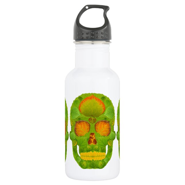 Botella De Agua Aspen Leaf Skull 10 (Anverso)