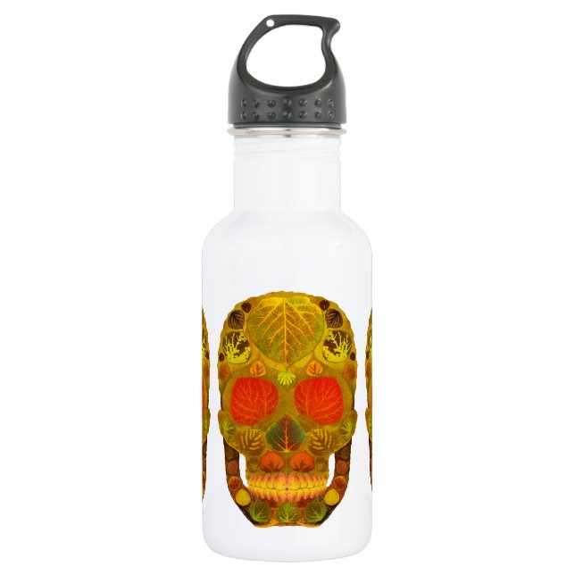 Botella De Agua Aspen Leaf Skull 12 (Anverso)