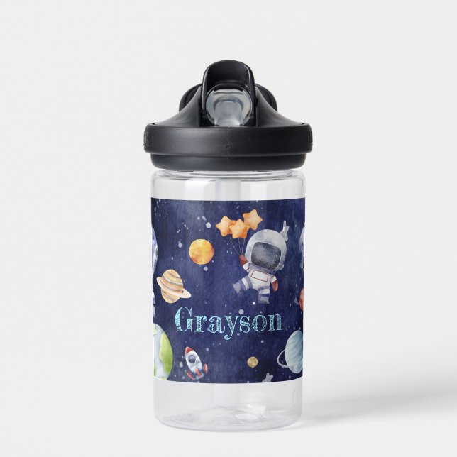 Botella De Agua Astronauta Cute Galaxy Planet Kids (Delante)