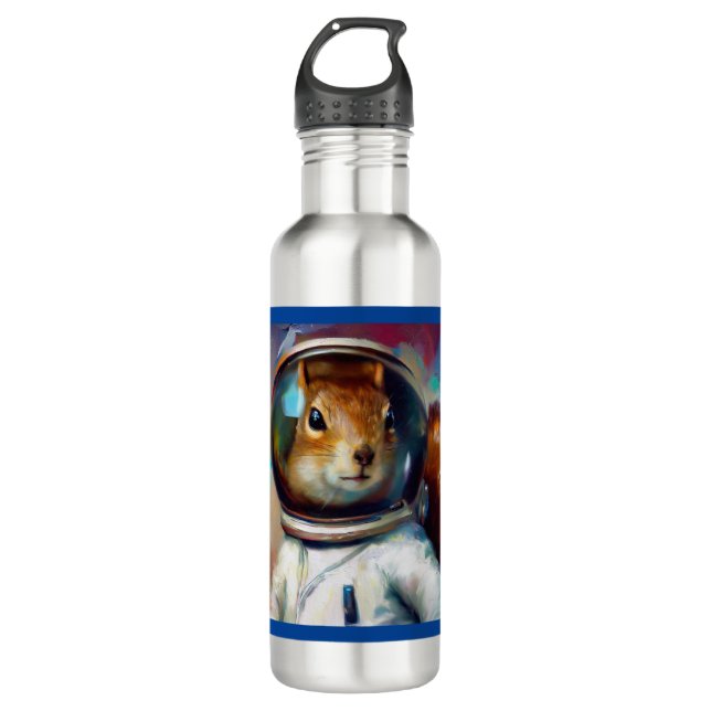 Botella De Agua Astronauta de ardilla (Anverso)
