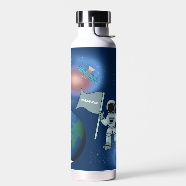 Botella De Agua Astronauta en la galaxia espacial nombre personali (Izquierdo)