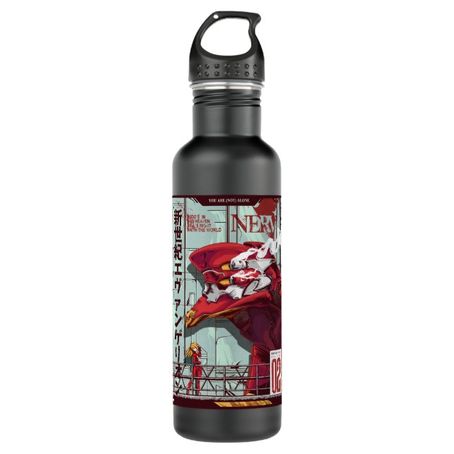 Botella De Agua Asuka Langley Sohryu - Evangelion Classic (Anverso)