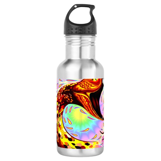 Botella De Agua Ataque de serpientes Psicodelic Surreal Art (Anverso)