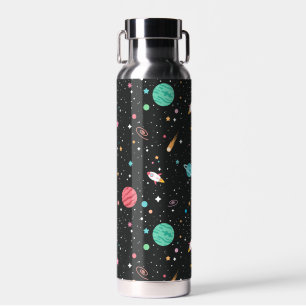 Botella De Agua Ataques espaciales con cohetes y estrellas
