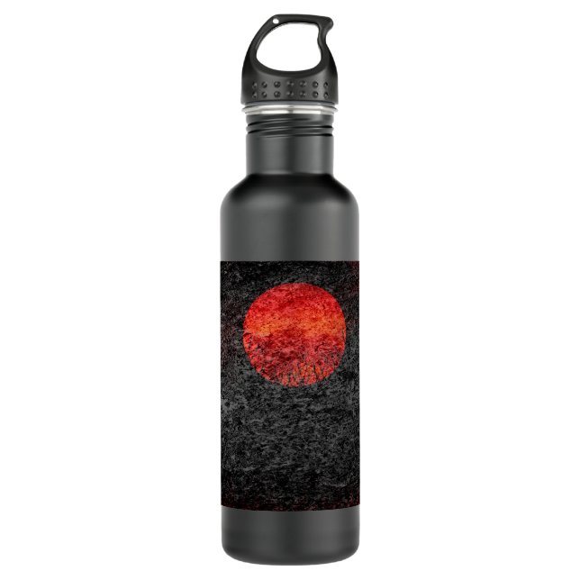 Botella De Agua Atardecer | Pintura abstracta (Anverso)