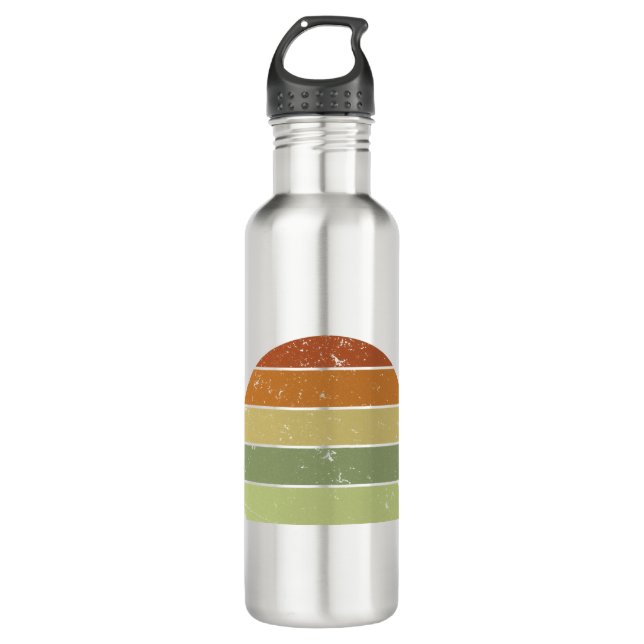 Botella De Agua Atardecer retro con problemas (Anverso)