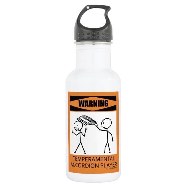 Botella De Agua ¡Atención! Accionador de acordeón de temperatura (Anverso)