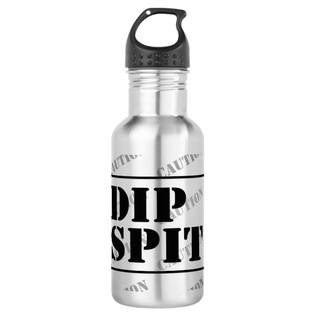 Botella De Agua ATENCIÓN DIP SPIT - tal vez, no (Anverso)