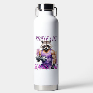 Botella De Agua atleta de mapache