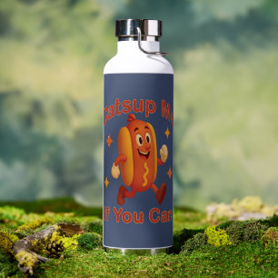 Botella De Agua Atrápenme Si Puedes Comer Perro Caliente - Ketchup