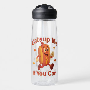 Botella De Agua Atrápenme Si Puedes Comer Perro Caliente - Ketchup