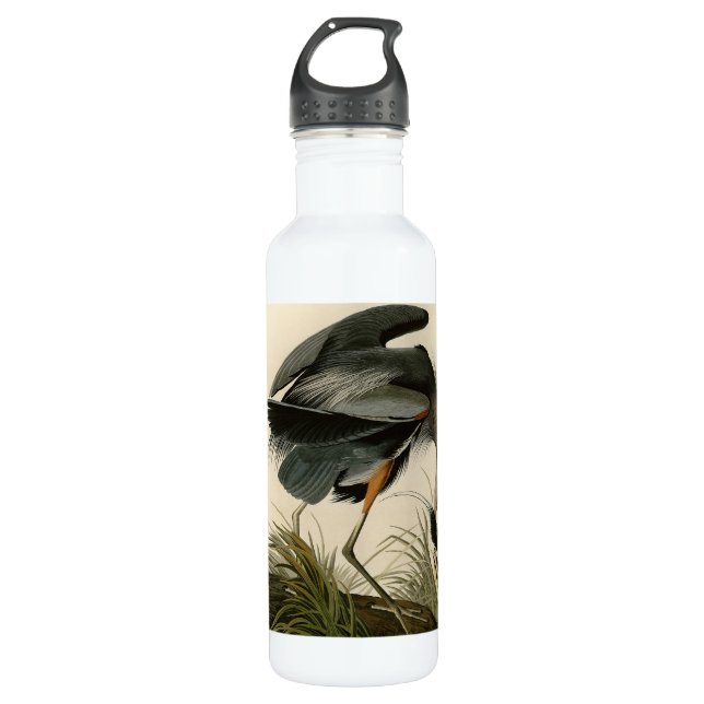 Botella De Agua Audubon Great Blue Heron Marsh Bird (Anverso)