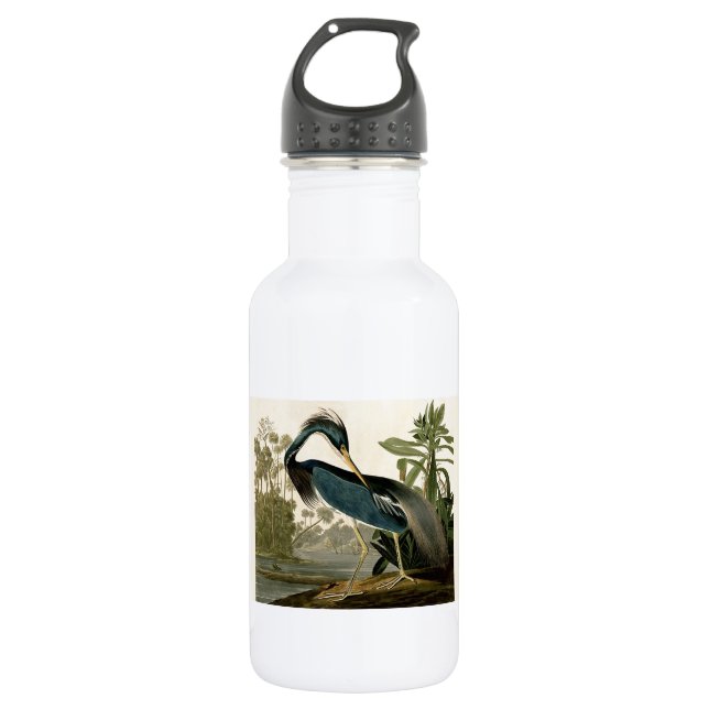 Botella De Agua Audubon Louisiana Heron Birds America Art (Anverso)
