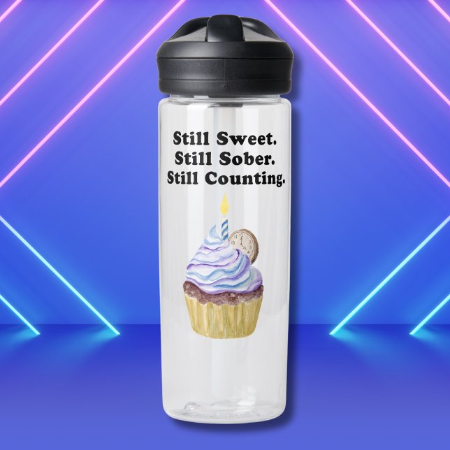 Botella De Agua Aún Dulce. Aún Sobrio. Aún Contando. Sobriedad (Subido por el creador)