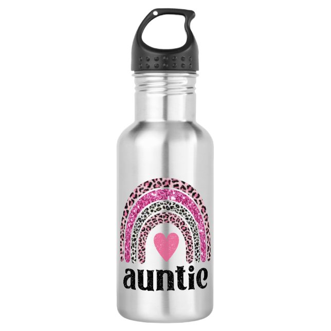 Botella De Agua Auntie Leopard Rainbow (Anverso)