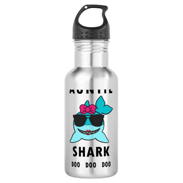 BOTELLA DE AGUA AUNTIE SHARK DOO DOO DOO DOO (Anverso)
