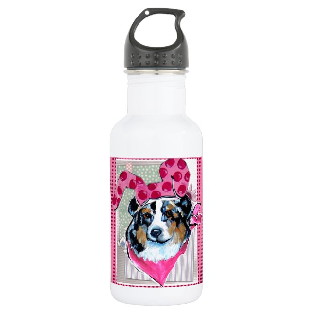 BOTELLA DE AGUA AUSTRALIAN SHEPHERD (Anverso)