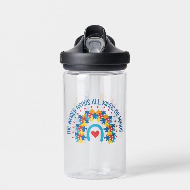 Botella de agua Autism-Kids (14 oz) (Delante)
