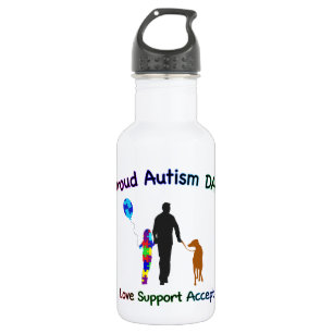 Botella De Agua Autismo papá con perro