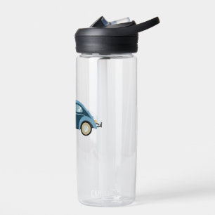 Botella De Agua auto retro azul fresco con escoria