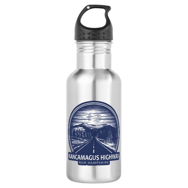 Botella De Agua Autopista Kancamagus Bosque de Nuevo Hampshire (Anverso)