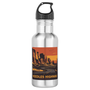 Botella De Agua Autopista Needles Dakota del Sur cielo rojo