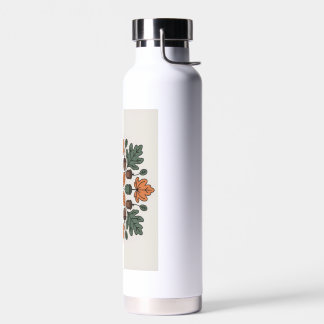 Botella De Agua Autumn Oak Leaves & Acorns Mandala Water Bottle