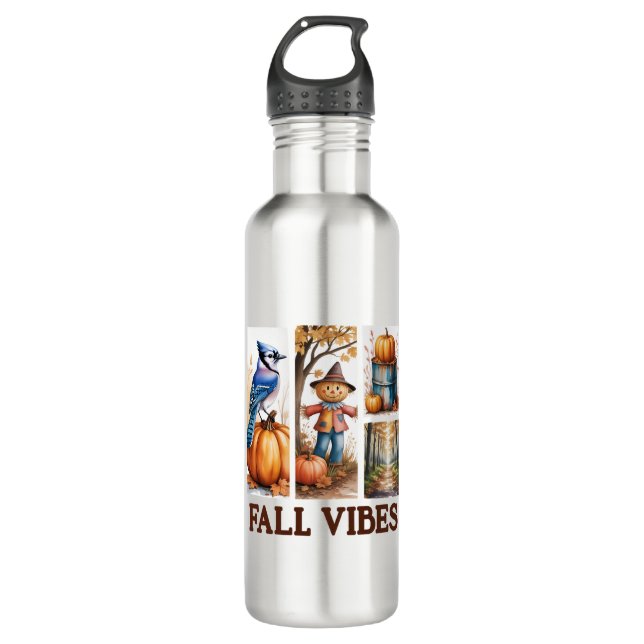 Botella De Agua Autumn Vibes Fall Vibes (Anverso)